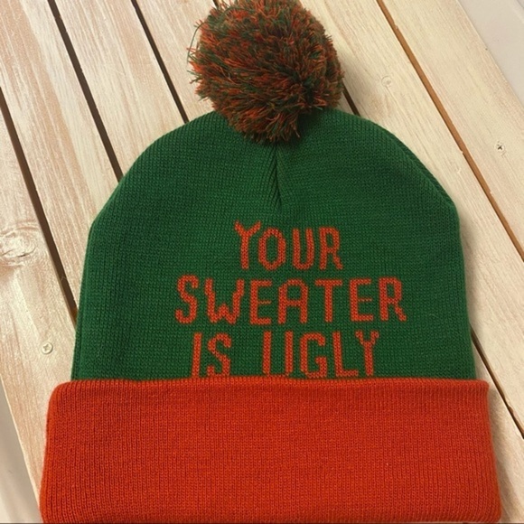 Your Sweater‎ is Ugly funny winter hat - Picture 1 of 6